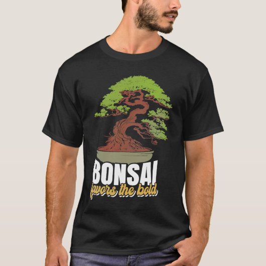 T-shirt Abstract Pleasant Patience Of Bonsai Quote (Devant)