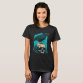 T-shirt Abstract Raven Blackbird & Skull Poetry Graphic (Devant entier)