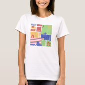 T-shirt Abstract Retro Block Art (Devant)