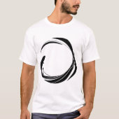 T-shirt Abstract Swirl Circle Design – curved ring artwork (Devant)