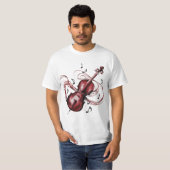 T-shirt abstract violin (Devant entier)
