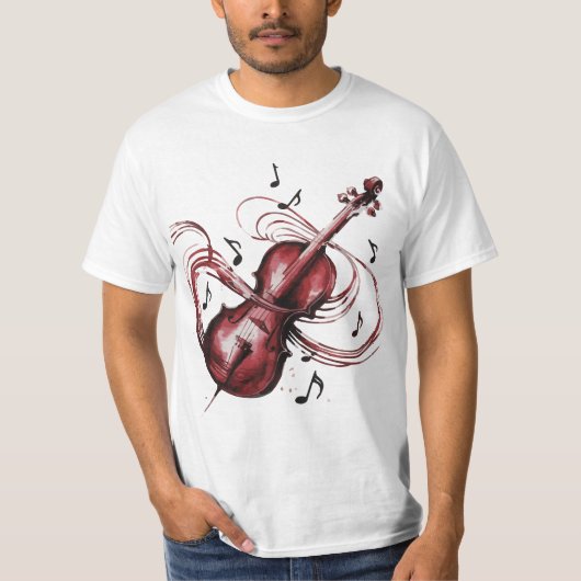 T-shirt abstract violin (Devant)