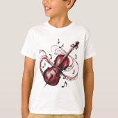 T-shirt Abstract violin basic children's (Devant)