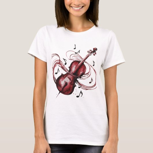 T-shirt Abstract violin women's (Devant)