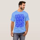 T-shirt Abstrait 100813 - Bleu (Devant entier)