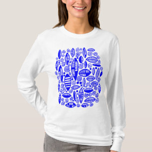 T-shirt Abstrait 100813 - Bleu