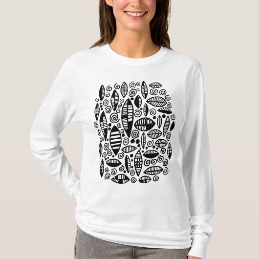 T-shirt Abstrait 100813 - Noir (Devant)