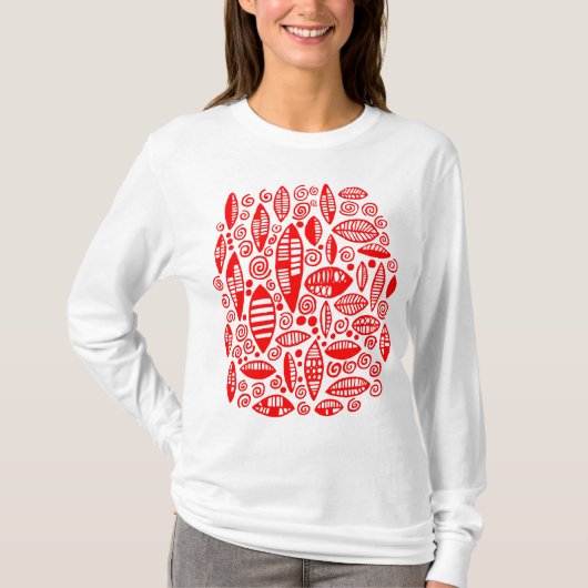 T-shirt Abstrait 100813 - Rouge (Devant)