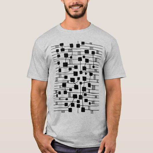 T-shirt Abstrait 111211 - Noir (Devant)