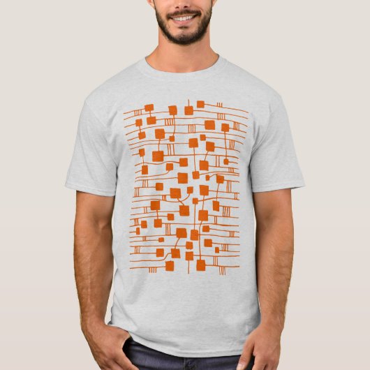 T-shirt Abstrait 111211 - Orange (Devant)