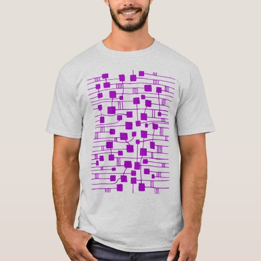 T-shirt Abstrait 111211 - Violet (Devant)