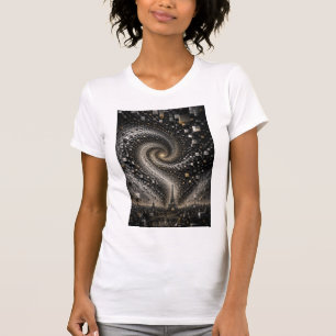 T-shirt Abstrait 3D Micro Mosaïque Vortex Géométrique Lu