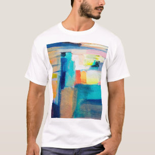 T-shirt Abstrait Art de Texture à l'Huile