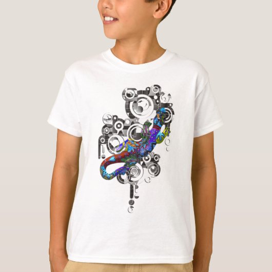 T-shirt Abstrait BALI Gecko (Devant)