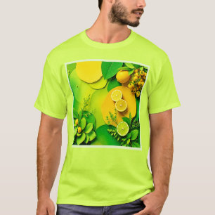 T-shirt Abstrait citron citron citron citron citron et l'a