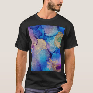 T-shirt Abstrait coloré : Peinture à l'huile texturée.