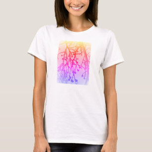 T-shirt abstrait de neige d'arbre de nature