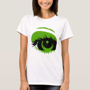 T-shirt abstrait d'oeil vert