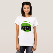 T-shirt abstrait d'oeil vert (Devant entier)