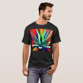 T-shirt Abstrait d'un Agave coloré (Devant entier)