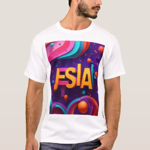 T-shirt Abstrait dynamique "Jessica" géométrique Flottant