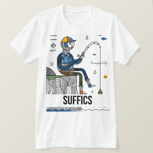 T-shirt Abstrait Fisher | SUFFICS (Design devant)