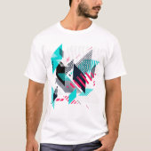 T-shirt Abstrait géométrique dynamique (Devant)