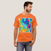 T-shirt Abstrait géométrique dynamique (Devant entier)