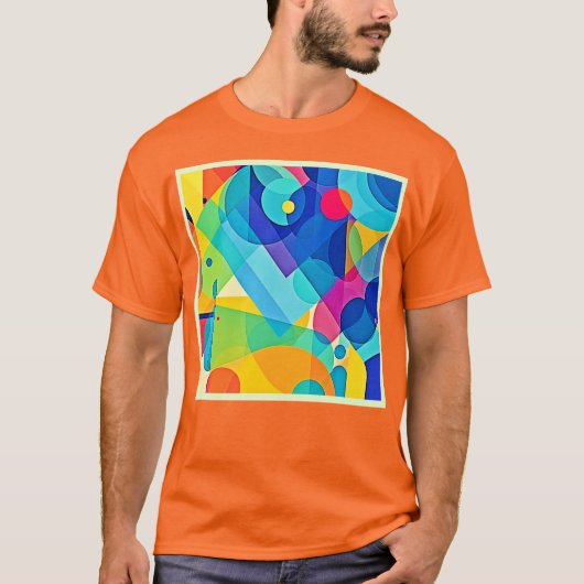 T-shirt Abstrait géométrique dynamique (Devant)