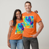 T-shirt Abstrait géométrique dynamique (Unisexe)