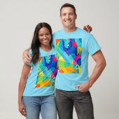 T-shirt Abstrait géométrique dynamique (Unisexe)
