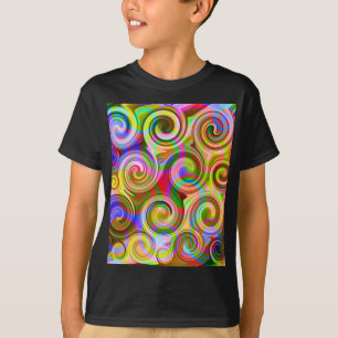 T-Shirt abstrait géométrique pastel défilant