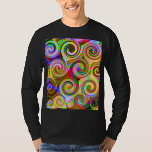 T-Shirt abstrait géométrique pastel défilant