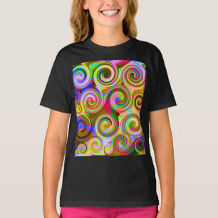 T-Shirt abstrait géométrique pastel défilant