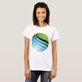 T-shirt Abstrait Green and Blue Globe Modern Earth (Devant entier)