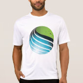 T-shirt Abstrait Green and Blue Globe Modern Earth (Devant)