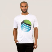 T-shirt Abstrait Green and Blue Globe Modern Earth (Devant entier)