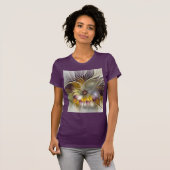 T-shirt Abstrait Imaginaire coloré Fleur Fractal Art (Devant entier)