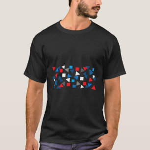 T-shirt Abstrait Imprimer Motif géométrique Décontracté co