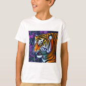 T-shirt Abstrait Majestic Predator Tiger (Devant)