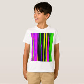 T-shirt Abstrait Mardi Gras Stripes (Devant entier)