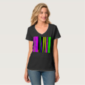 T-shirt Abstrait Mardi Gras Stripes (Devant entier)