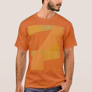 T-shirt Abstrait Moderne Brun Clair Et Vert