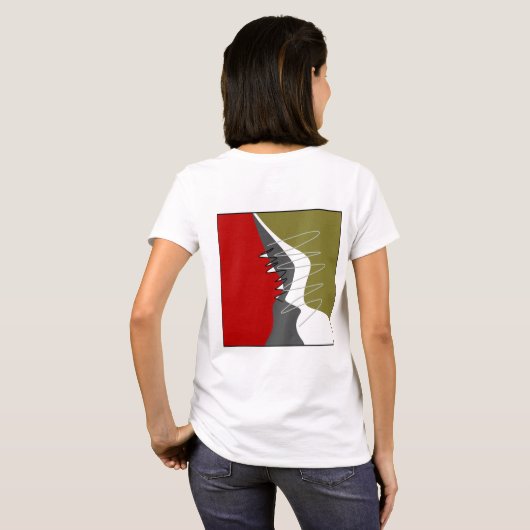 T-shirt Abstrait, Moderne, Créatif, Oreillère à lancer app (Dos entier)