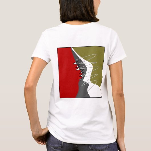 T-shirt Abstrait, Moderne, Créatif, Oreillère à lancer app (Dos)