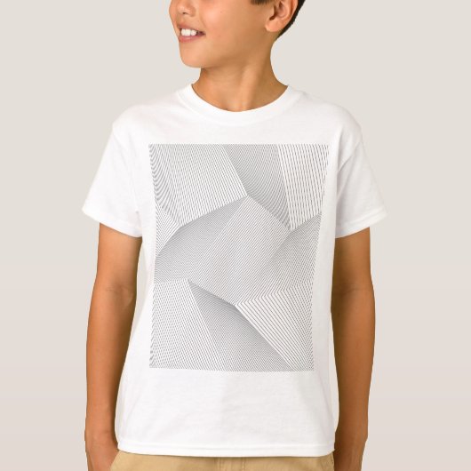 T-shirt Abstrait, moderne, simple, dynamique motif de lign (Devant)