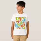 T-shirt Abstrait Motif de chat Whimsical moderne animal de (Devant entier)