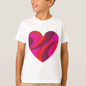 T-shirt Abstrait Motif de la rotation du coeur rouge et ro (Devant)