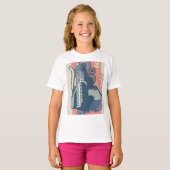 T-shirt Abstrait pour filles de la ville (Devant entier)