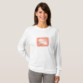 T-shirt Abstrait rose avec roses (Devant entier)